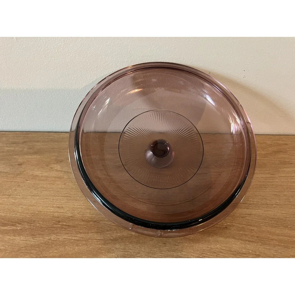 Vision Pyrex Corning Cranberry Cookware 1.5L Nonstick SAUCE PAN POT With Lid
